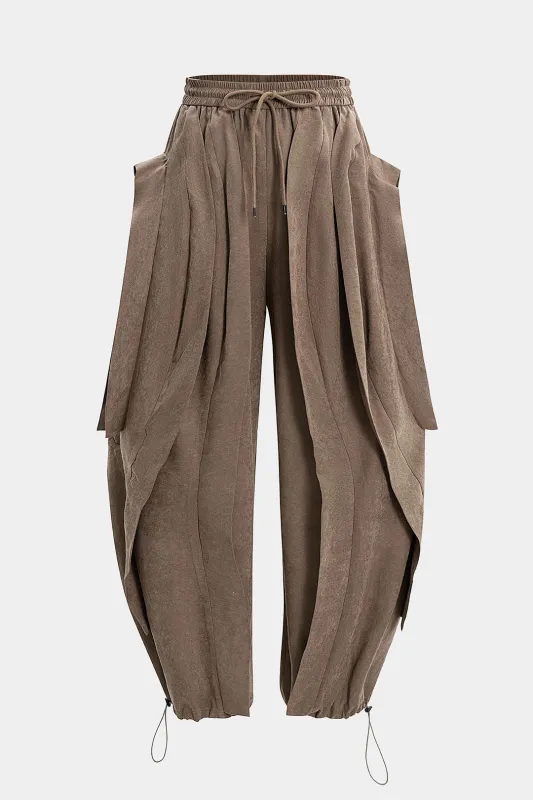 Shirred Waistband Drawstring Barrel Trousers sold by Micas