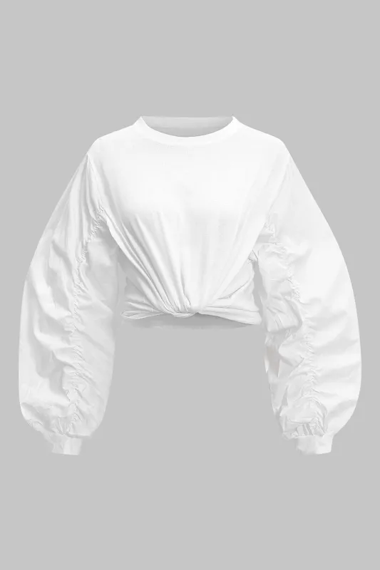 Round Neck Long-Sleeve Top sold by Micas