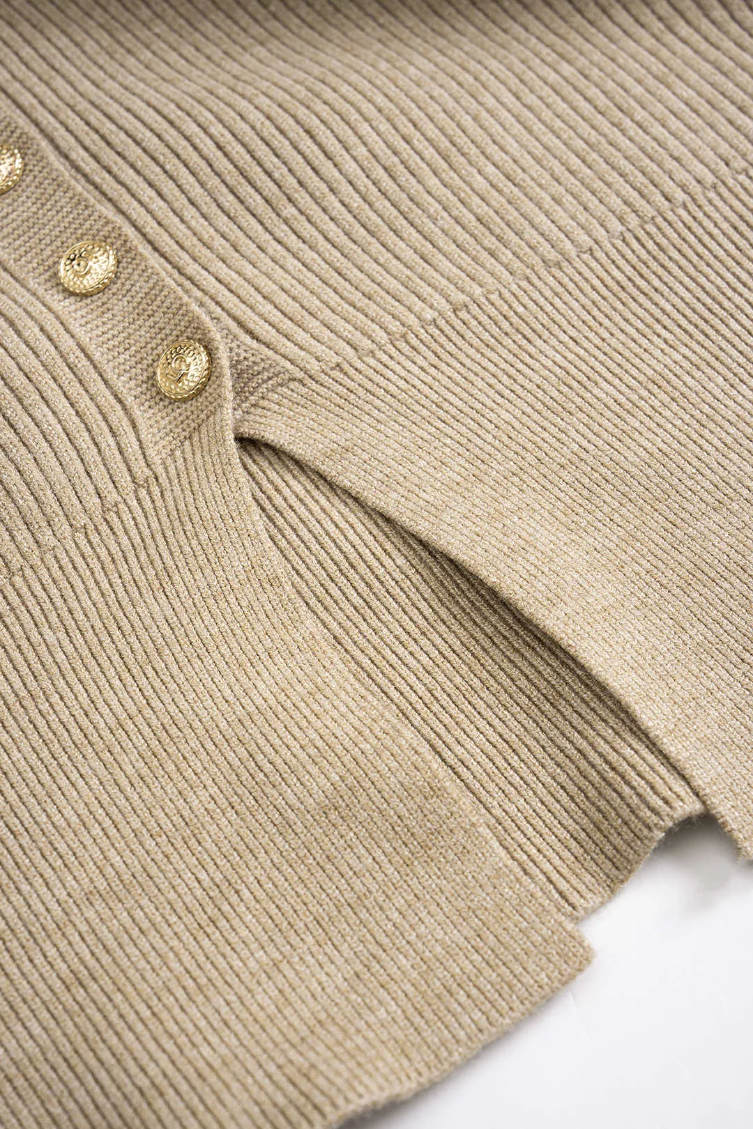 Knit Lapel Button Front Cardigan sold by Micas product image thumbnail 4