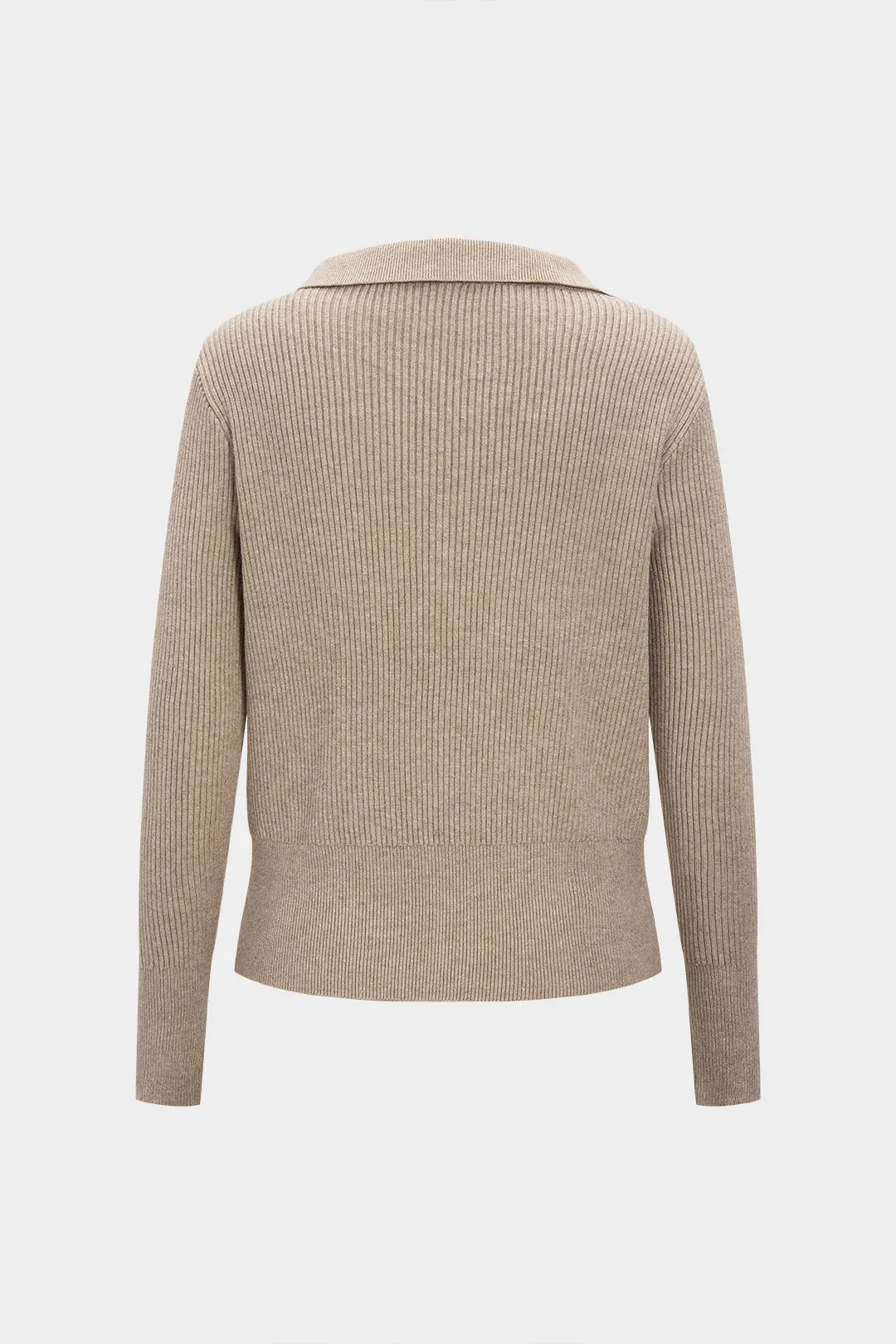 Knit Lapel Button Front Cardigan sold by Micas product image thumbnail 2