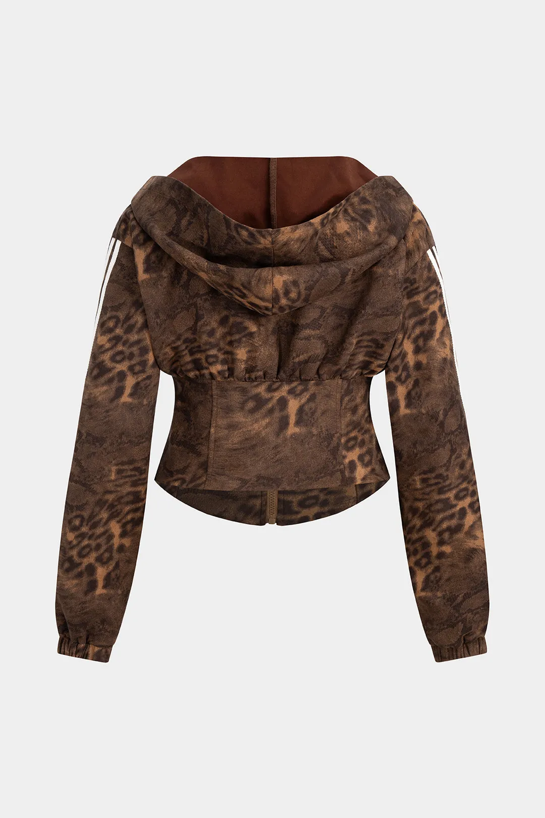 Plus Size Leopard Print Zipper Hoodie sold by Micas product image thumbnail 3