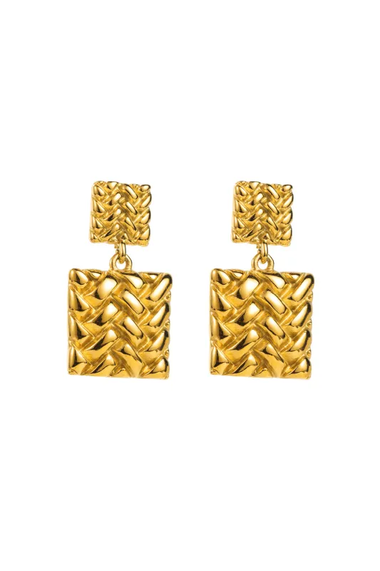 Metal Square Shape Earrings sold by Micas