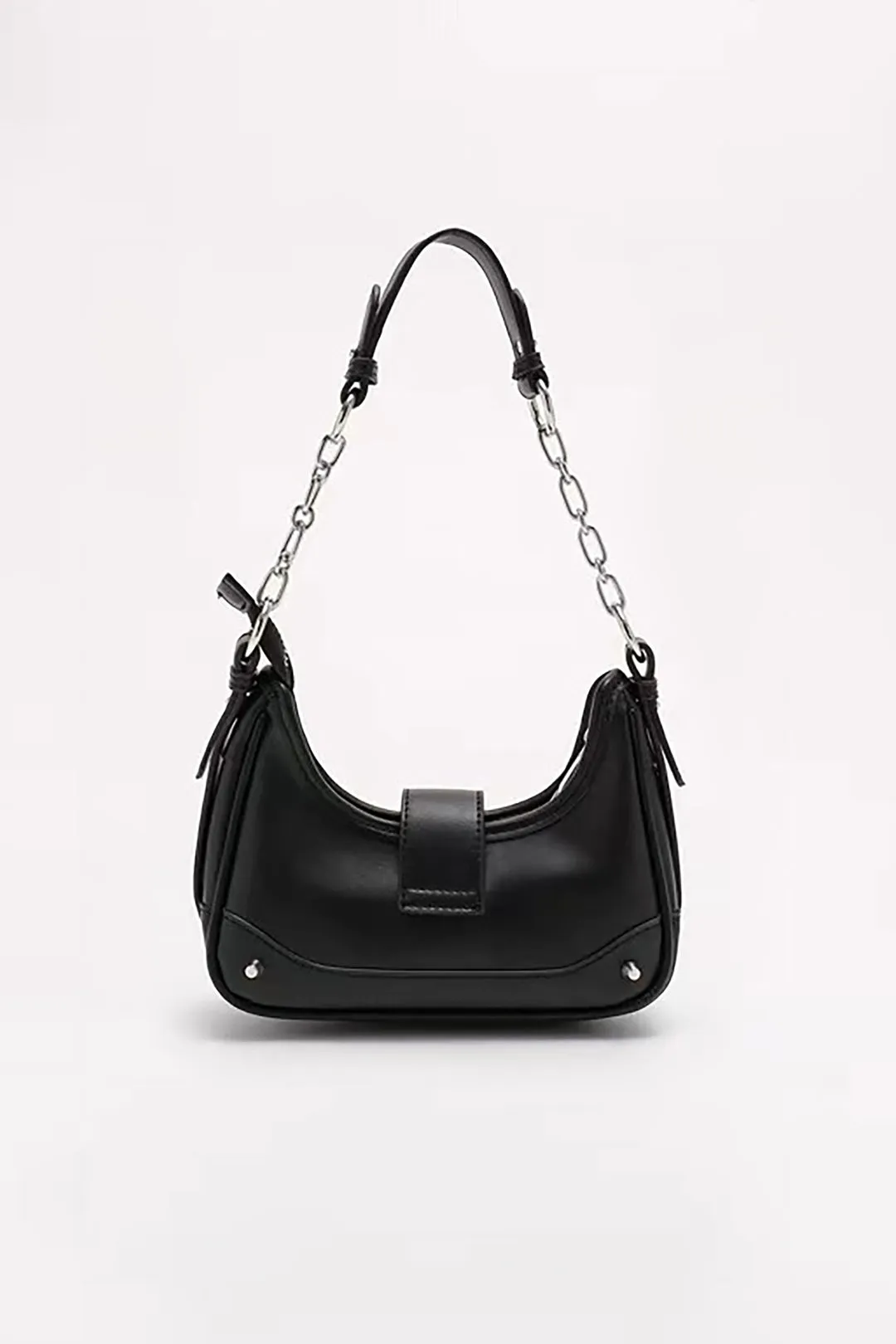 Faux Leather Metallic Chain Underarm Bag sold by Micas