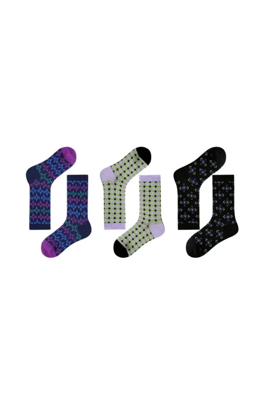 Polka Dot Chessboard Print Socks sold by Micas