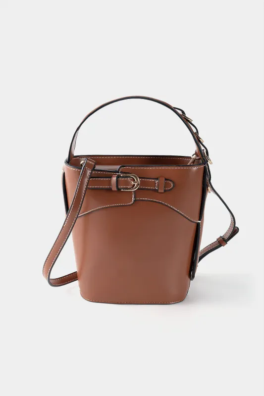 Faux Leather Single Shoulder Tote Bag sold by Micas