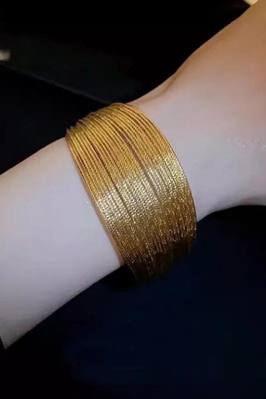 Alloy Open Wide Edge Bracelet sold by Micas