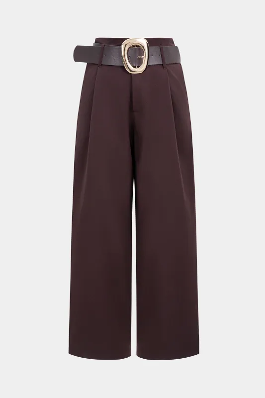 Ruched Belted Wide Leg Pants sold by Micas