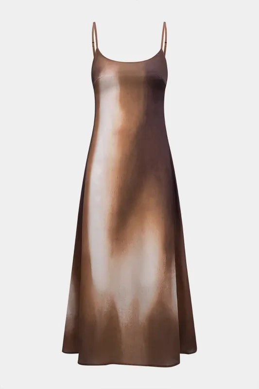 Tie Dye Ombre Print Slip Sleeveless Dress sold by Micas