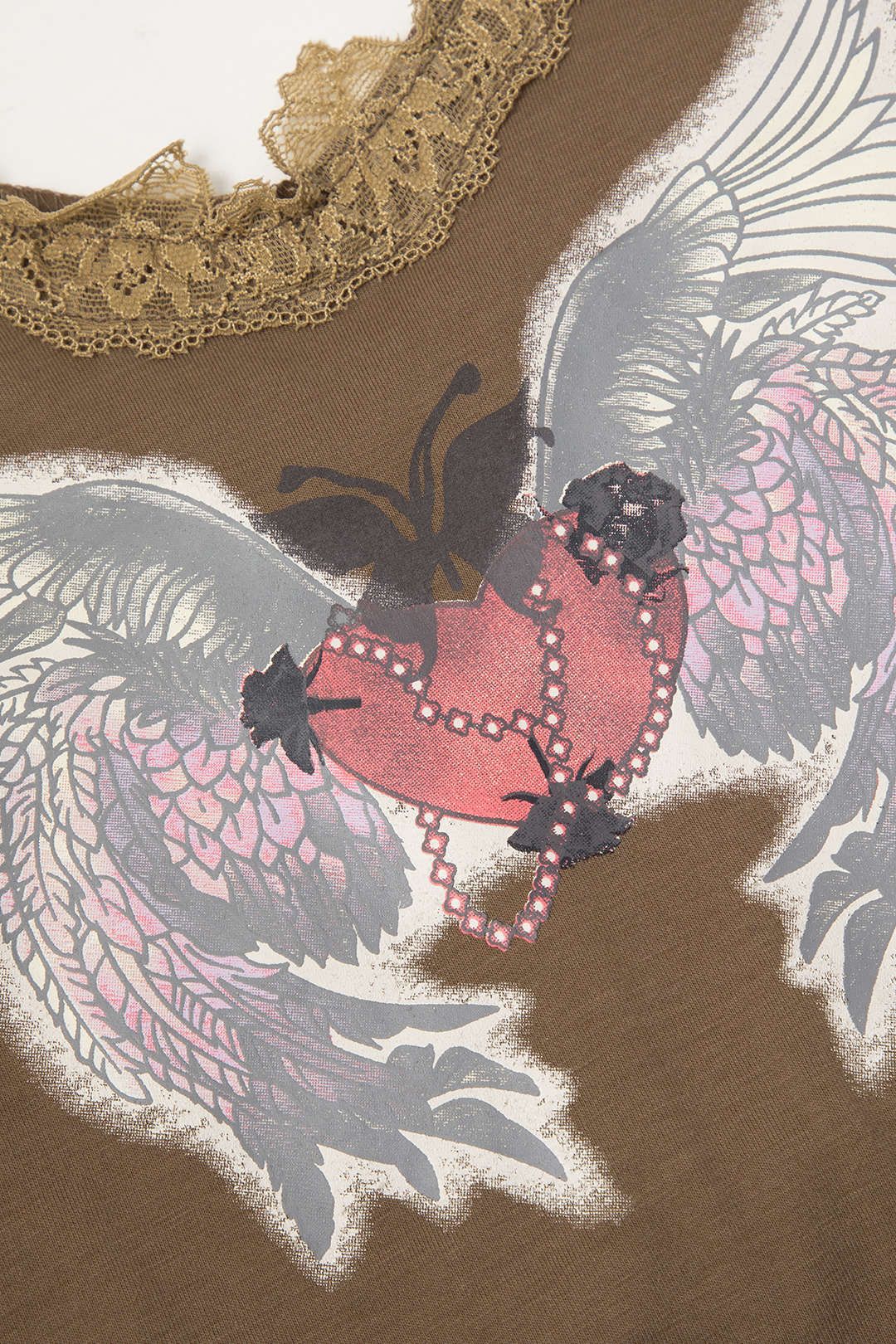 Butterfly Print Lace Trim Cami Top sold by Micas product image thumbnail 3