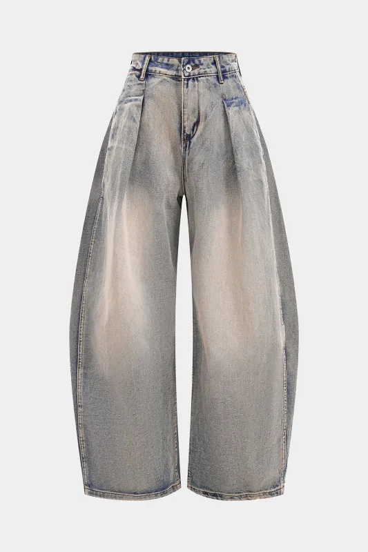 Denim Washed Wide Leg Jeans sold by Micas