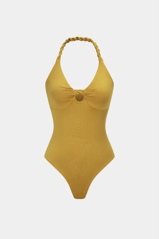 Twist Knot Sleeveless Bodysuit sold by Micas