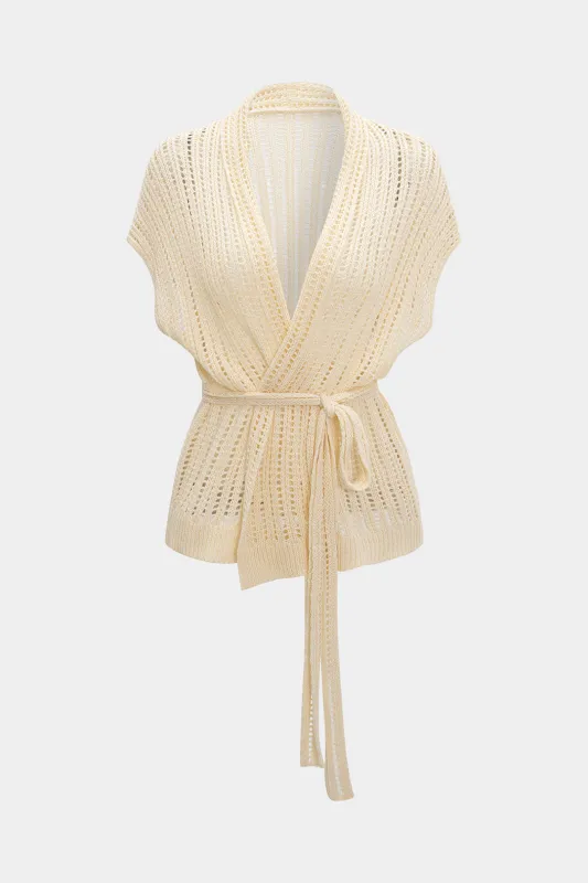 Knit Tie Front Cardigan sold by Micas