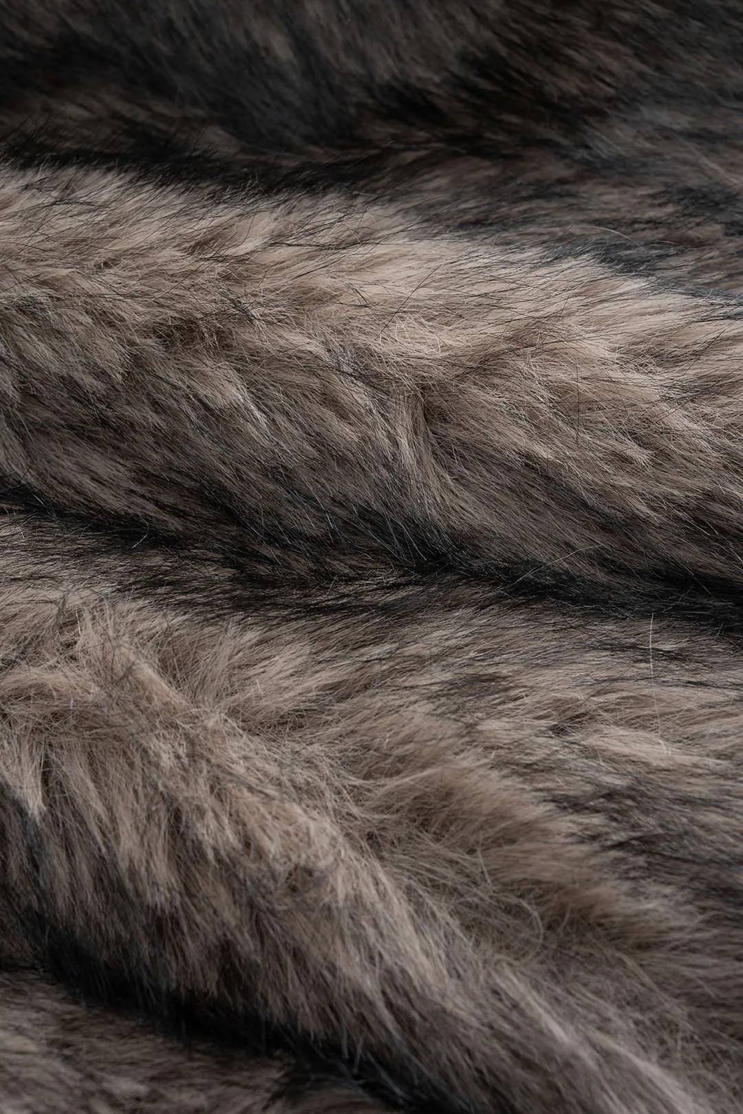 Faux Fur Patchwork Pocket Lapel Zipper Jacket sold by Micas product image thumbnail 5