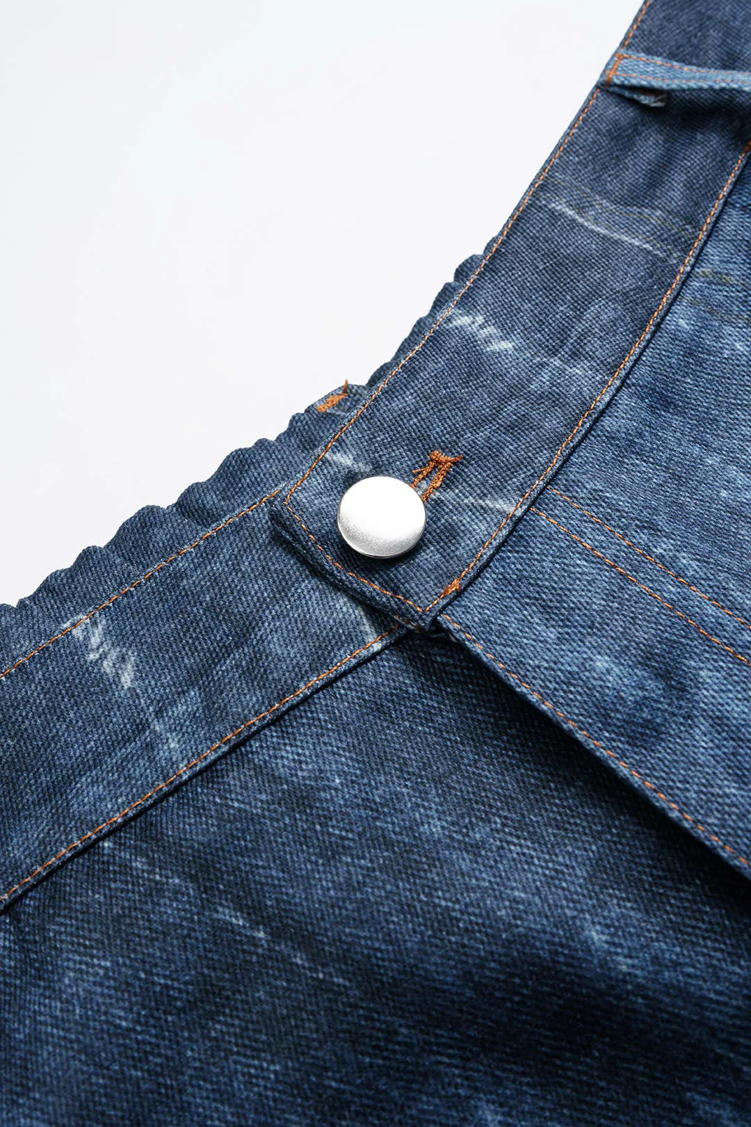 Plus Size Abstract Print Pocket Zipper Jeans sold by Micas product image thumbnail 4