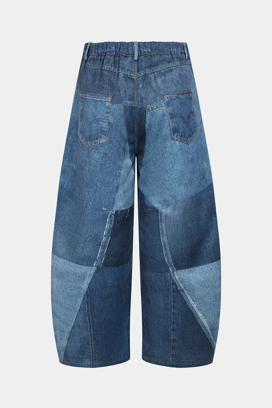 Plus Size Abstract Print Pocket Zipper Jeans sold by Micas product image thumbnail 2