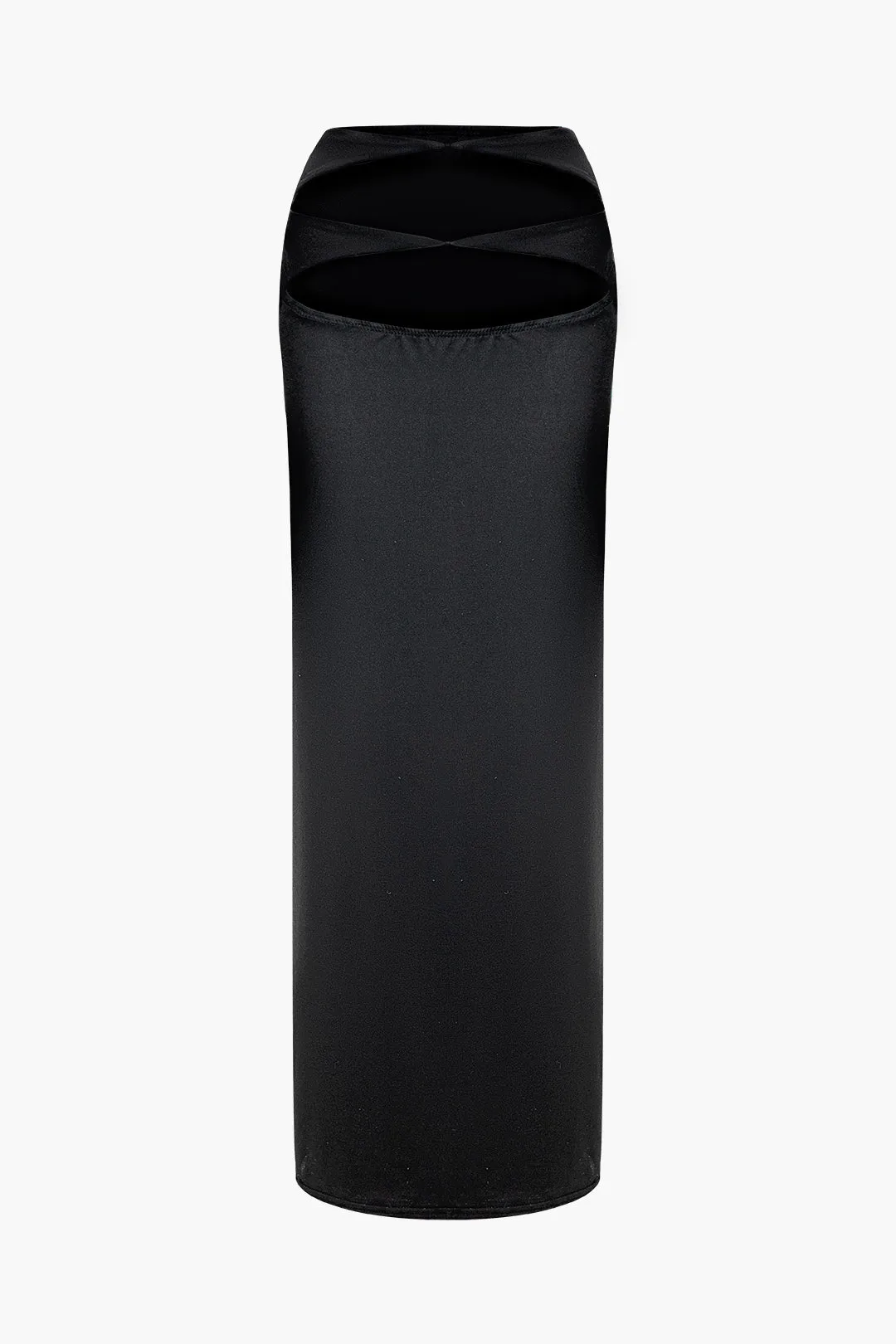 Solid Hollow-Out Long Sleeve Top And Skirt Set sold by Micas product image thumbnail 4