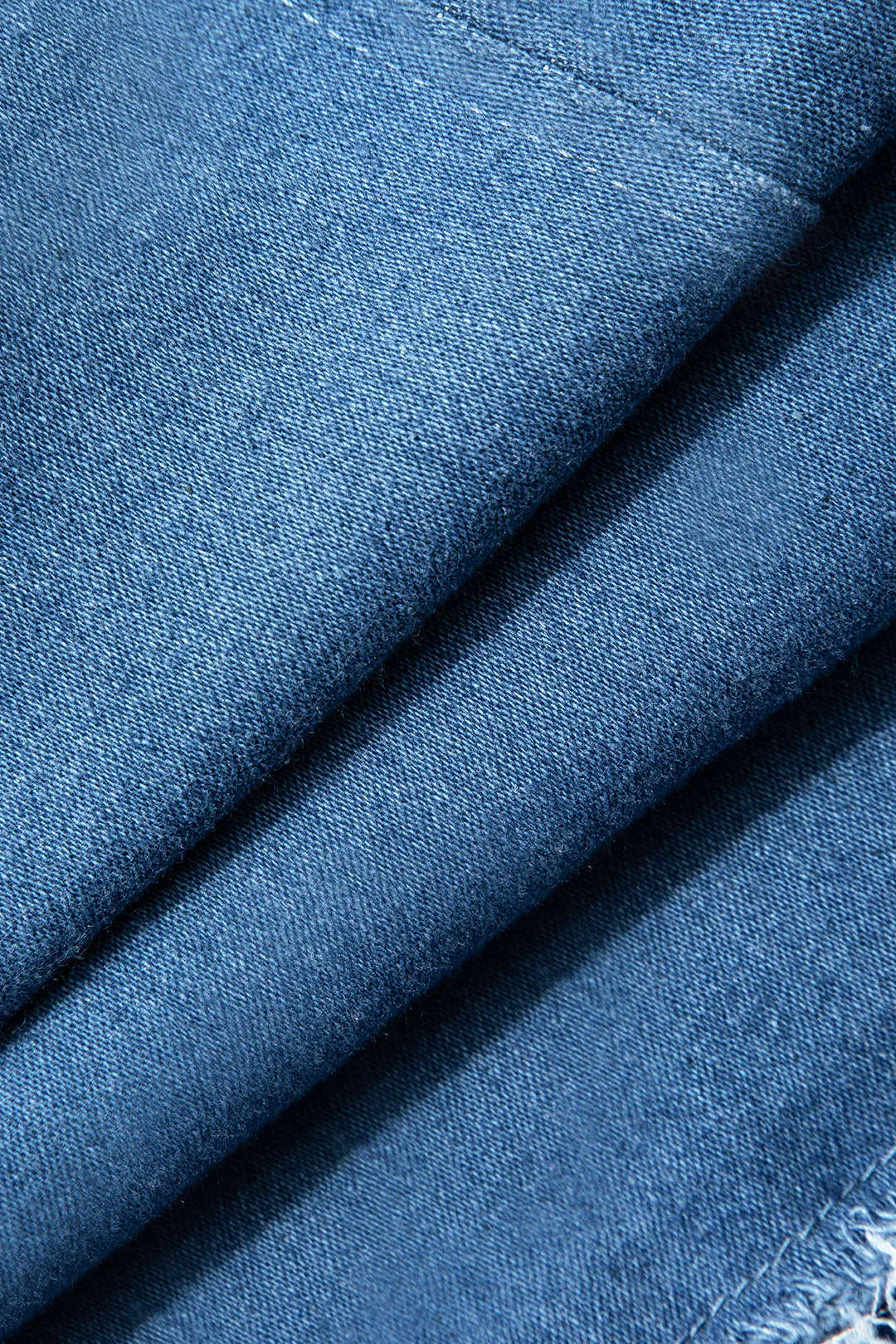 Denim Frayed Zipper Sleeveless Jumpsuit sold by Micas product image thumbnail 3