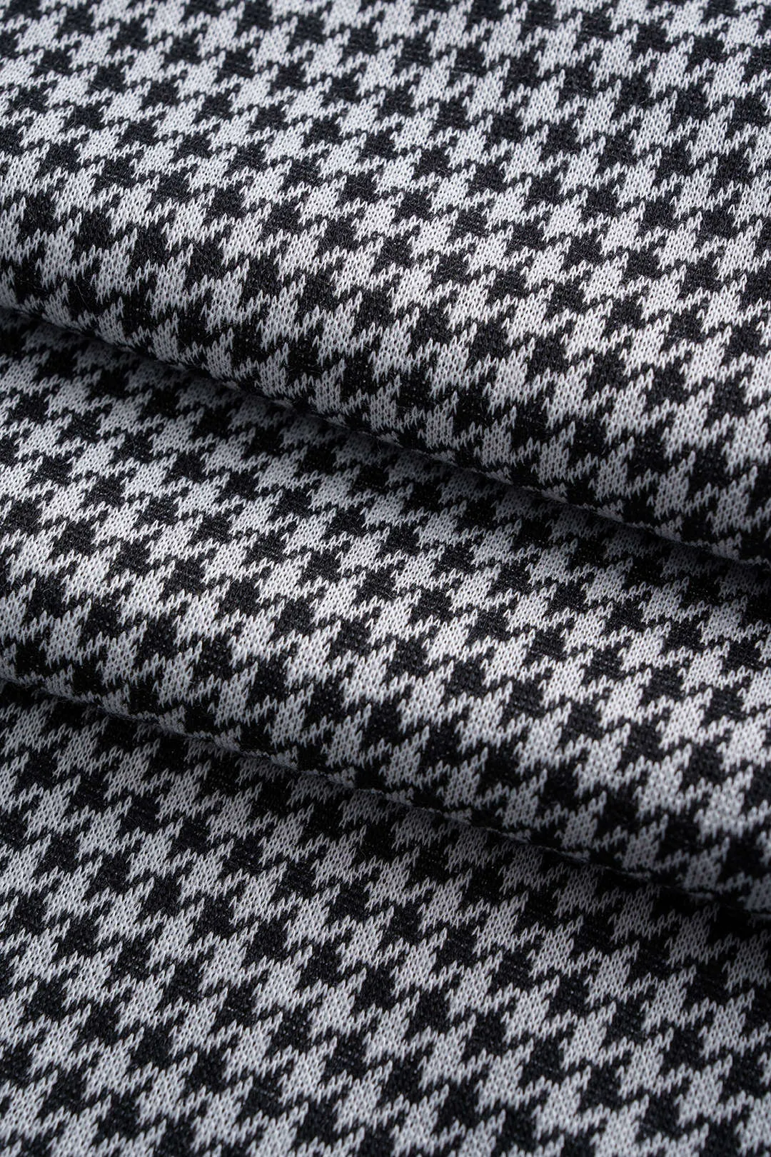 Contrast Houndstooth Print Side Zipper Sleeveless Jumpsuit sold by Micas product image thumbnail 4