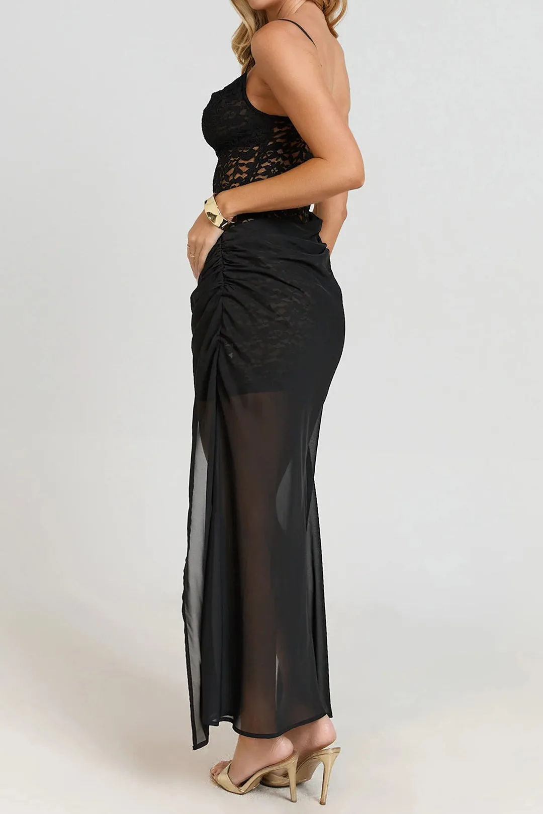 Lace Slip Sleeveless Maxi Dress sold by Micas product image thumbnail 3