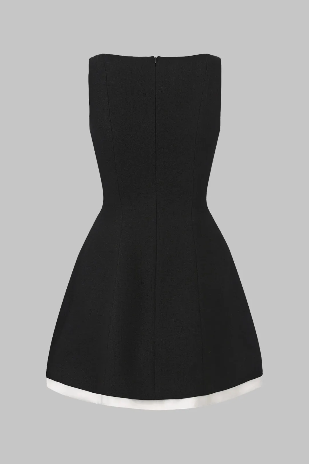 Contrast Binding Button Detail Sleeveless Mini Dress sold by Micas product image thumbnail 2