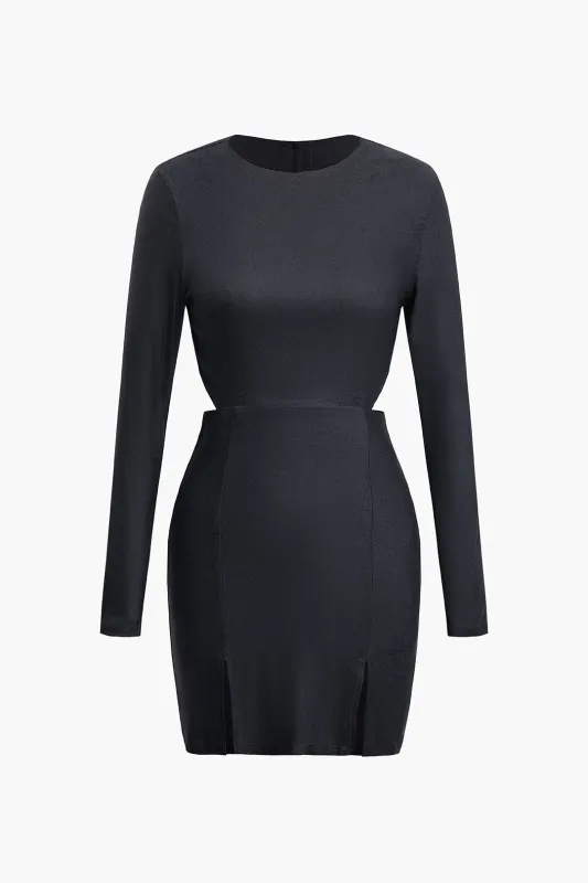 Backless Button Slit Sleeveless Mini Dress sold by Micas