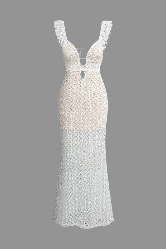 Backless Tie-Up Cut Out Sleeveless Maxi Dress sold by Micas