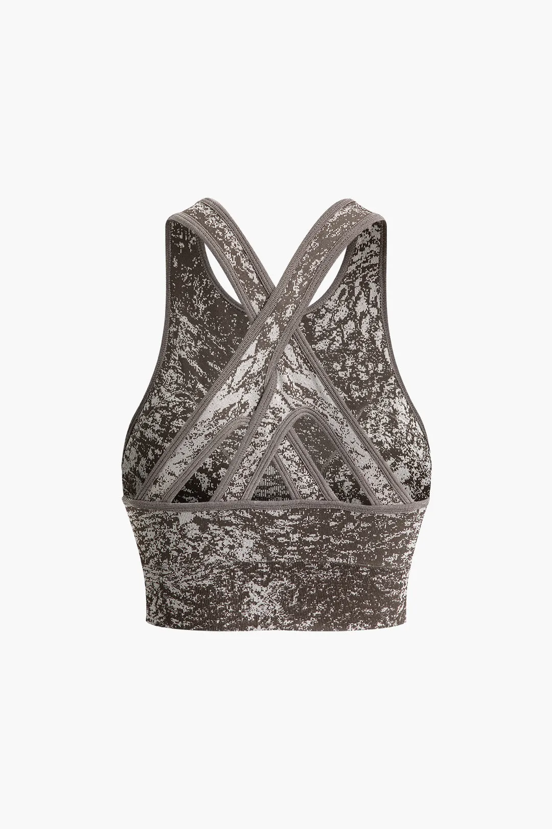 Abstract Print Crossed Cut Out Sports Bra sold by Micas product image thumbnail 2