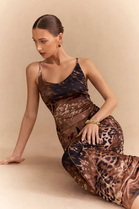 Leopard Print Sleeveless Maxi Dress sold by Micas