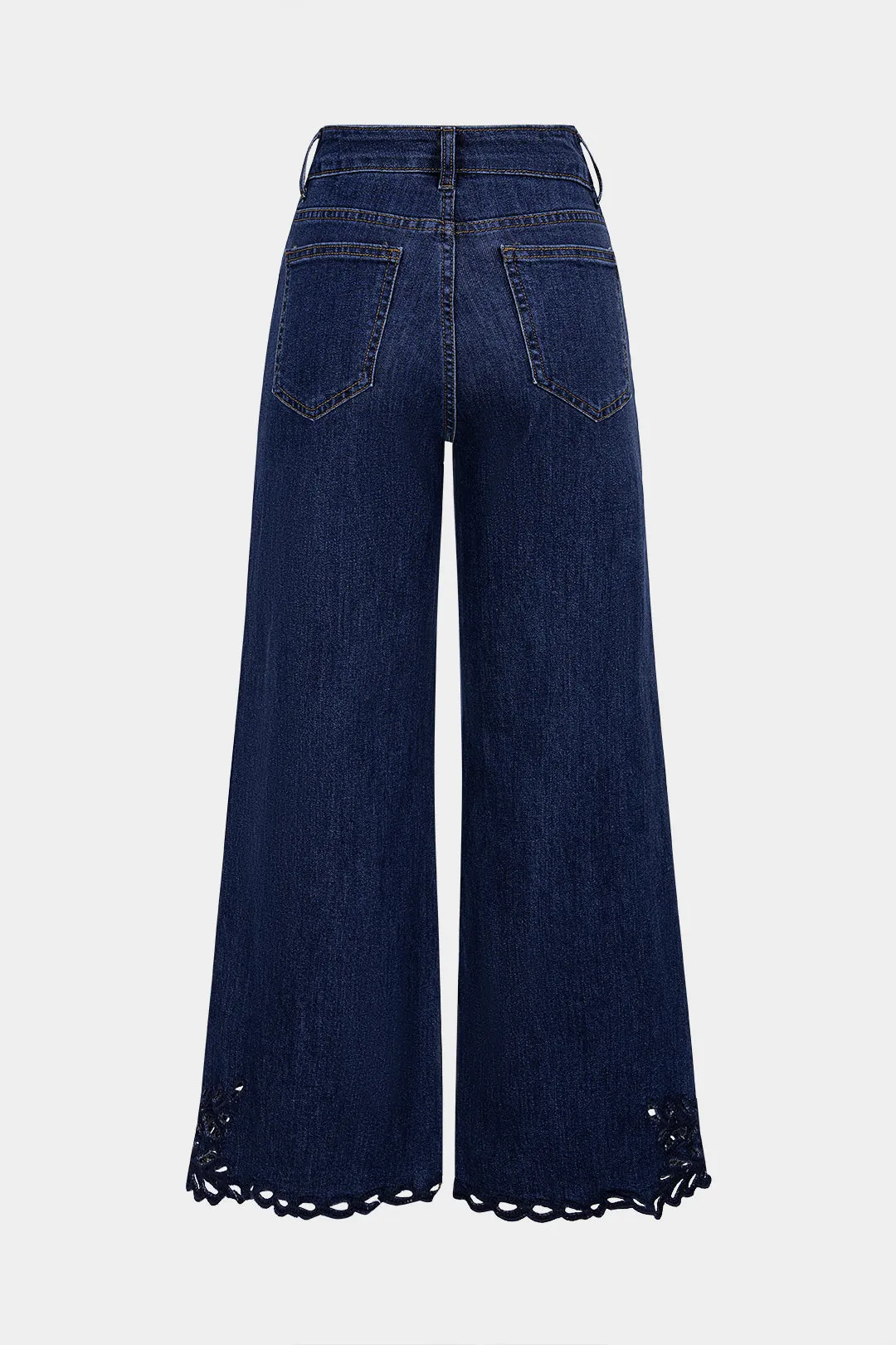 Denim Patchwork Cut Out Straight Leg Jeans sold by Micas product image thumbnail 2