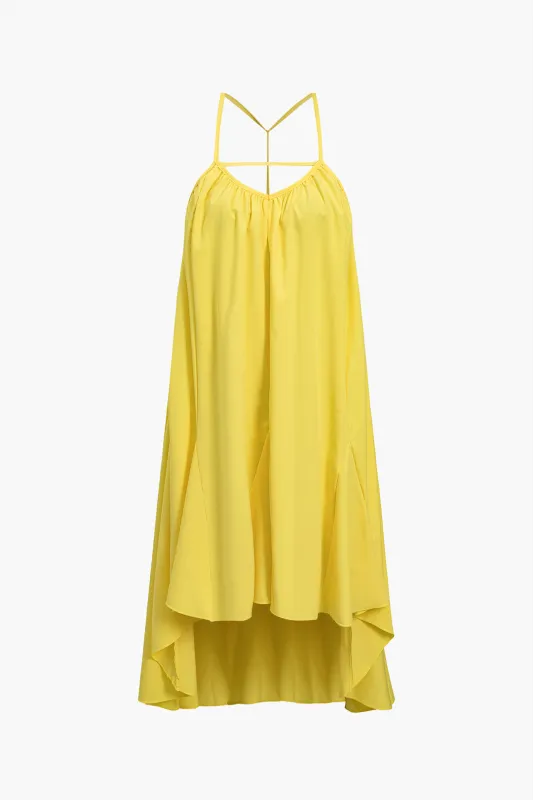 Halter Neck Backless Ruffle Sleeveless Mini Dress sold by Micas