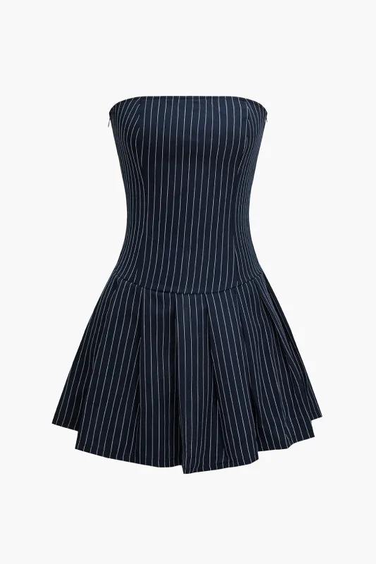 Strapless Shirred Sleeveless Mini Dress made by Micas