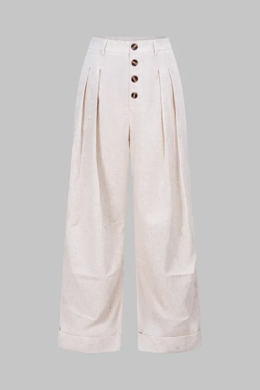 Linen Pleated Pants sold by Micas