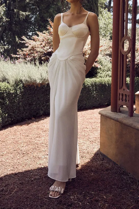 Ruched Slip Sleeveless Maxi Dress sold by Micas