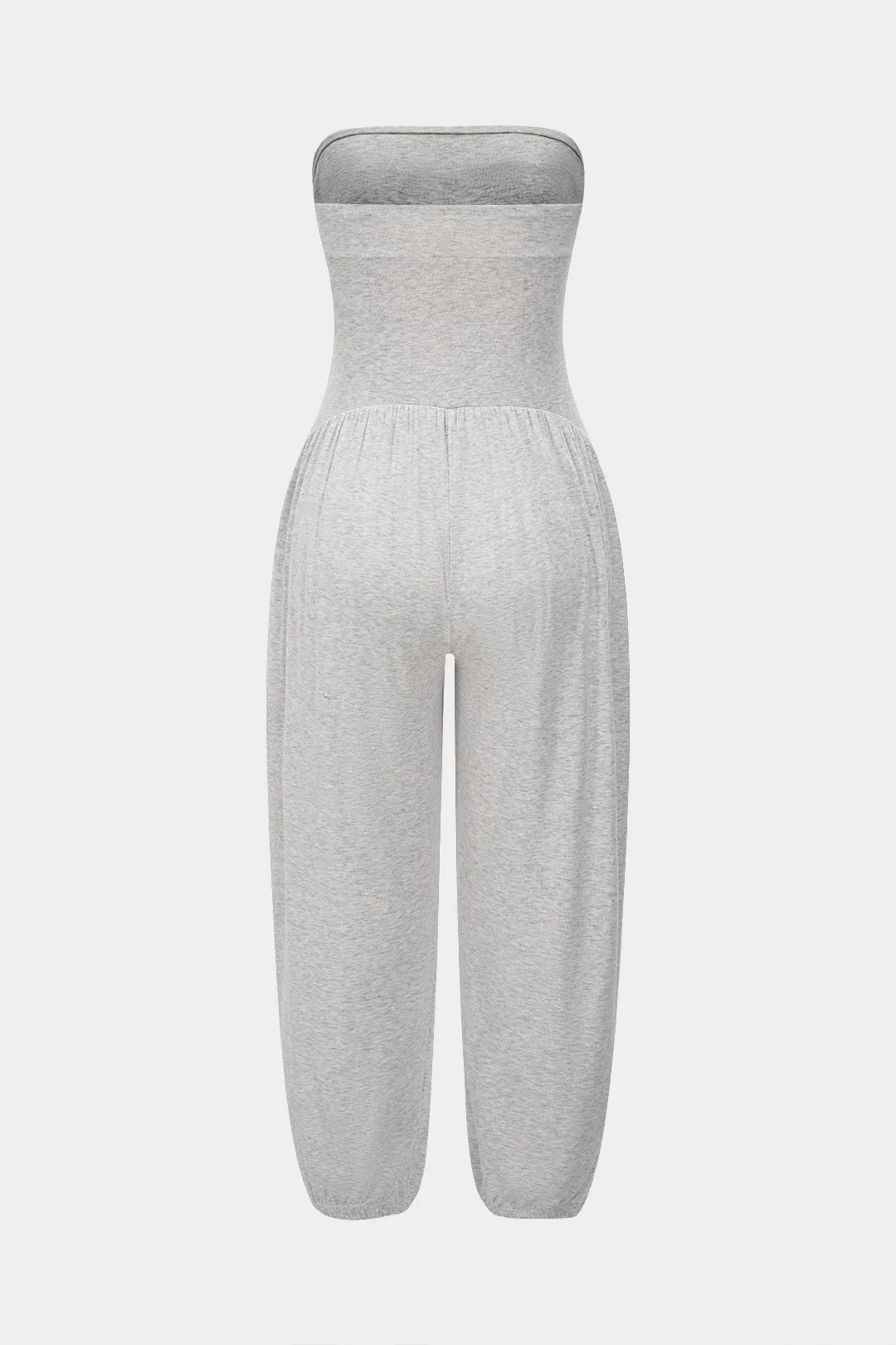 Solid Ruched Strapless Jumpsuit sold by Micas product image thumbnail 2