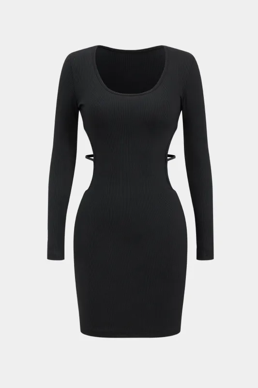 Backless Tie Back Long Sleeve Mini Dress sold by Micas