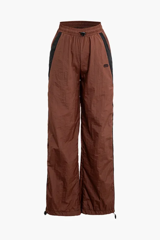 Contrast Shirred Wide Leg Pants sold by Micas