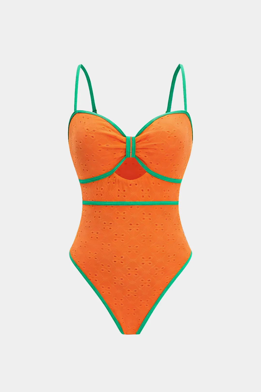 Embroidery Hollow Out One-Piece Swimsuit sold by Micas product image thumbnail 5