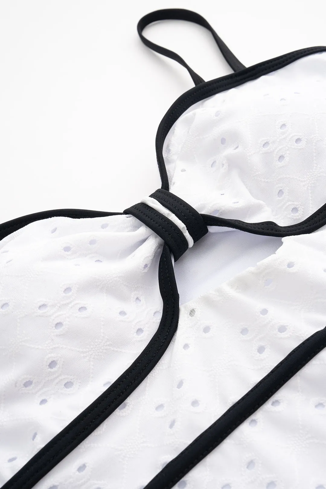 Embroidery Hollow Out One-Piece Swimsuit sold by Micas product image thumbnail 3