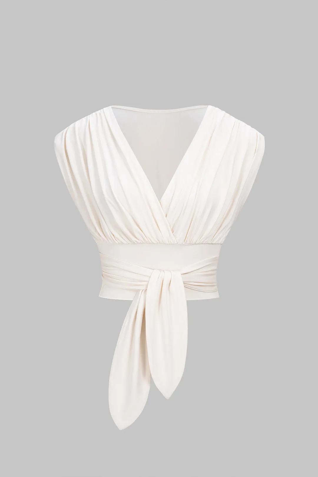V-Neck Tie-Front Tank Top sold by Micas