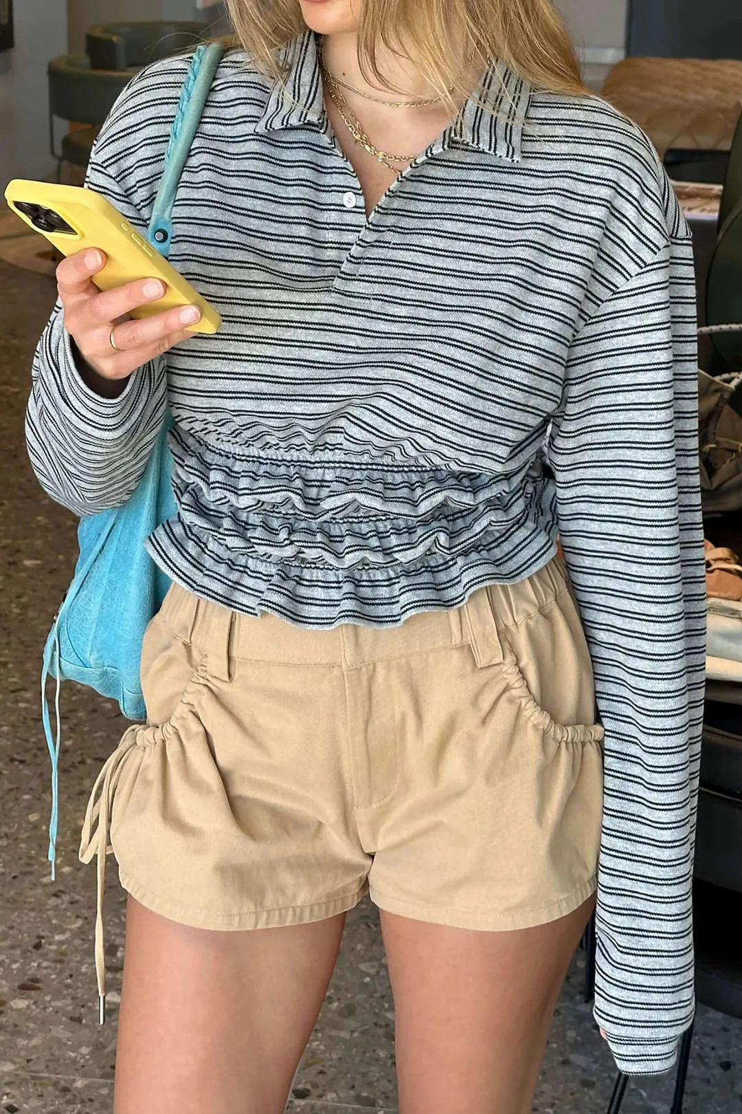 Drawstring Tie-Up Pocket Shorts sold by Micas