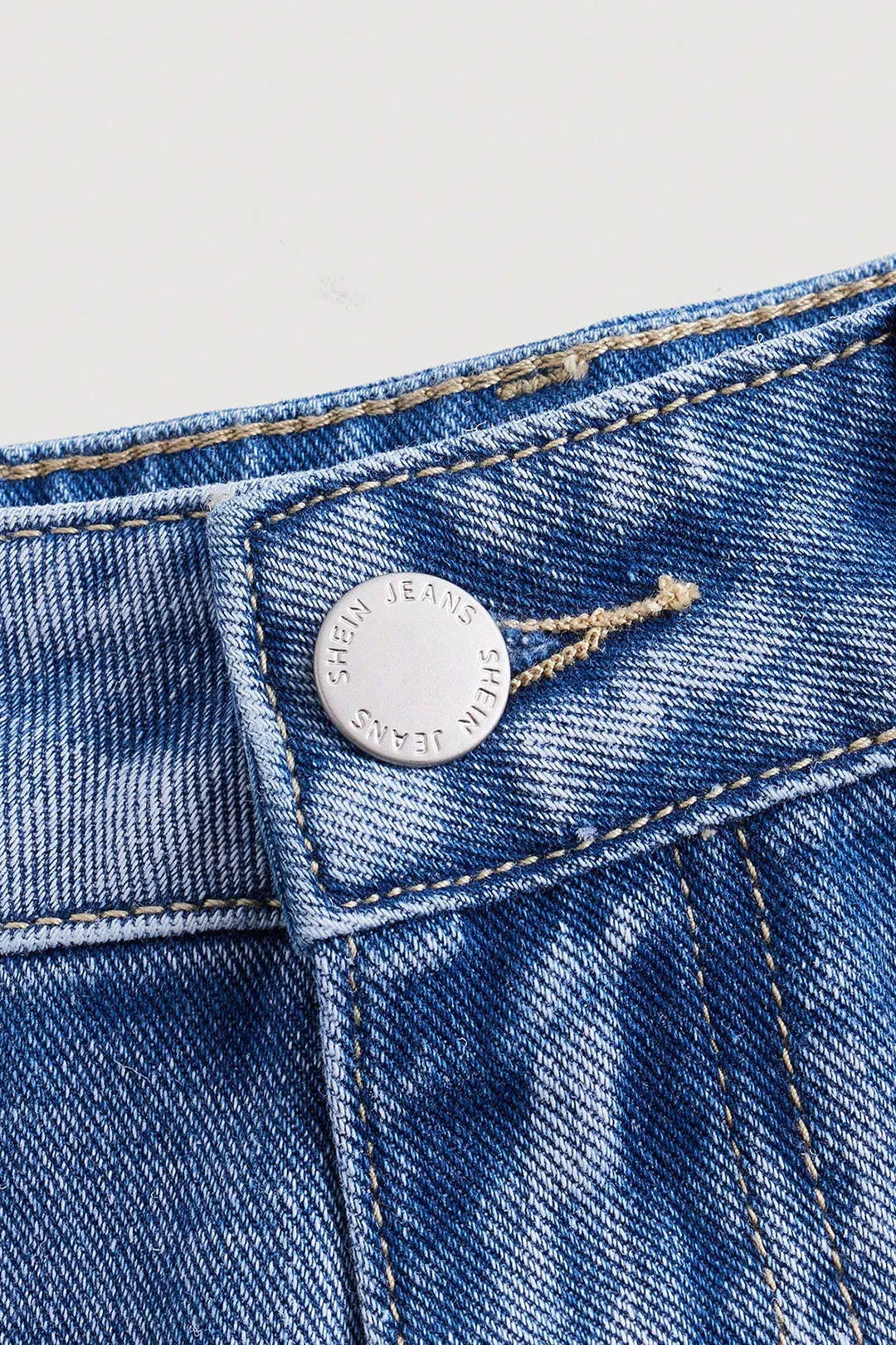Denim Pleated Button Stitching Shorts sold by Micas product image thumbnail 4