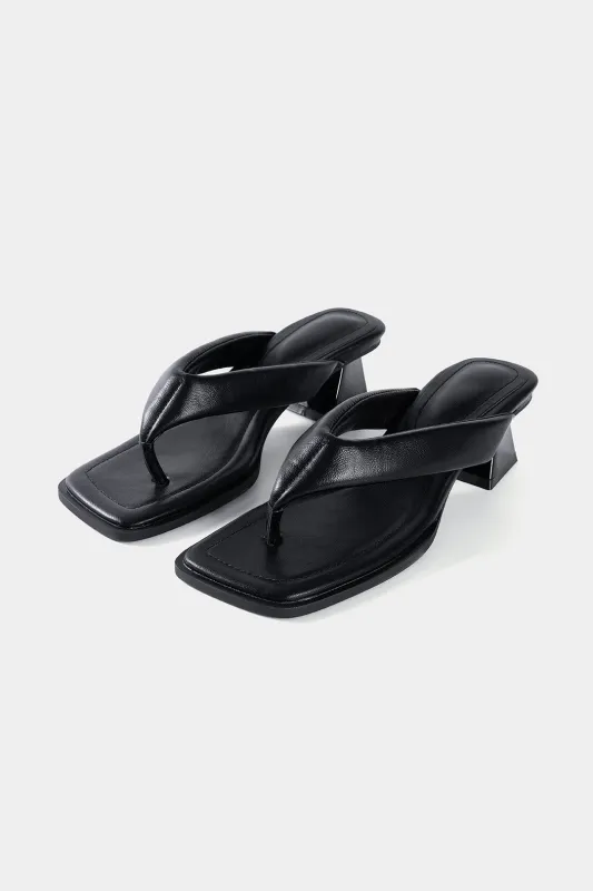 Leather Square Toe  Heel Sandals sold by Micas