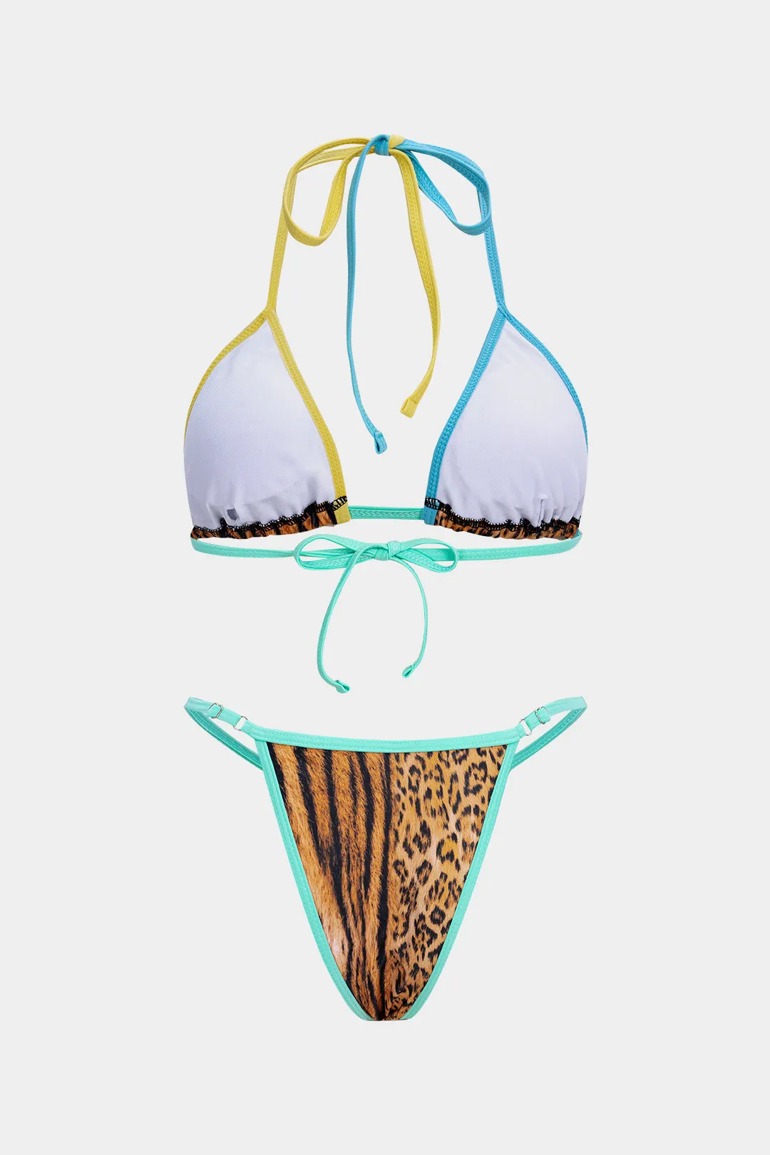 Leopard Print Leopard Tie-Up Split Bikini Set sold by Micas product image thumbnail 2