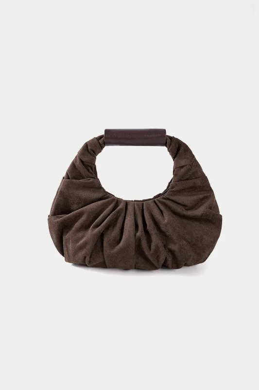 Soft Leather Pleated Suede Tote Bag sold by Micas