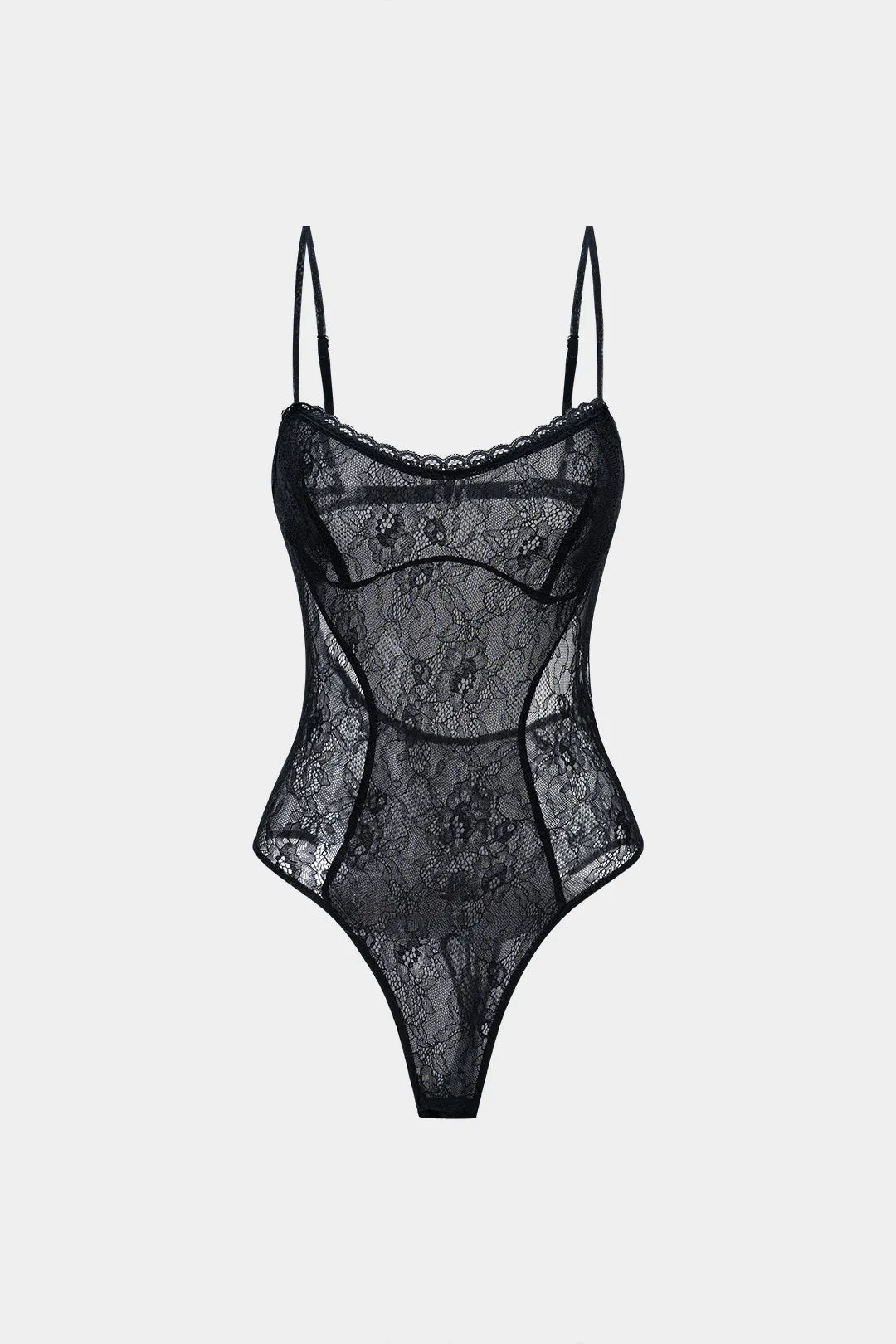 Lace Slip Sleeveless Bodysuit sold by Micas