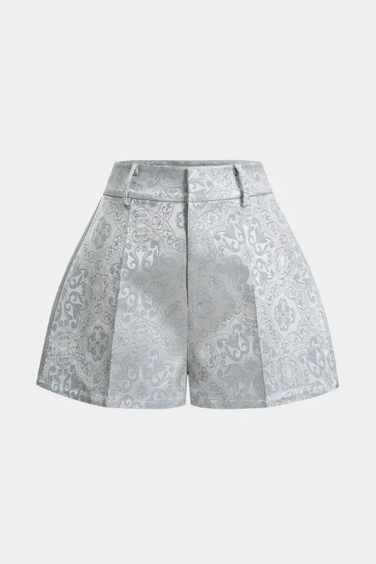 Jacquard Wide Leg Shorts sold by Micas