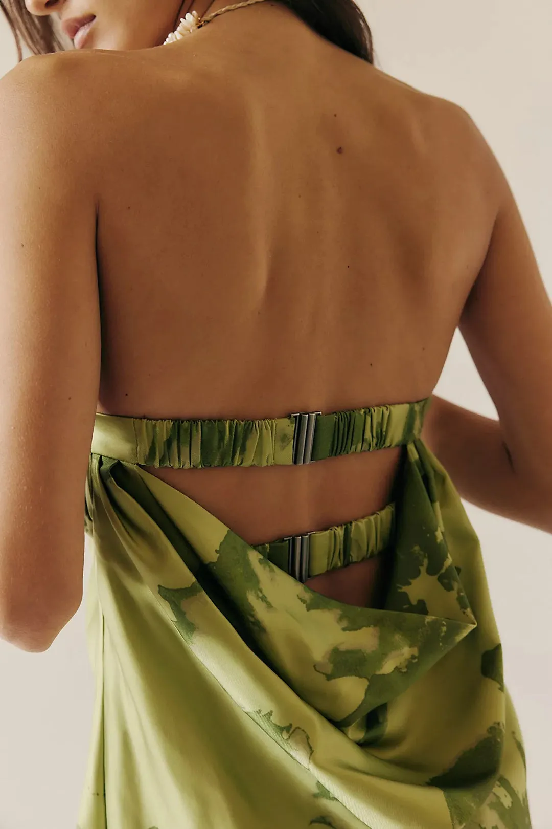 Tie Dye Print Asymmetrical Twist Knot Strapless Tube Top And Mini Skirt Set sold by Micas product image thumbnail 3