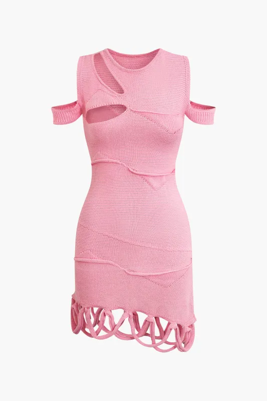 Solid Cut Out Sleeveless Mini Dress sold by Micas