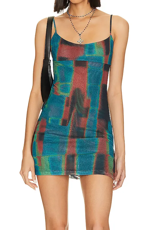 Ombre Print Sleeveless Mini Dress sold by Micas
