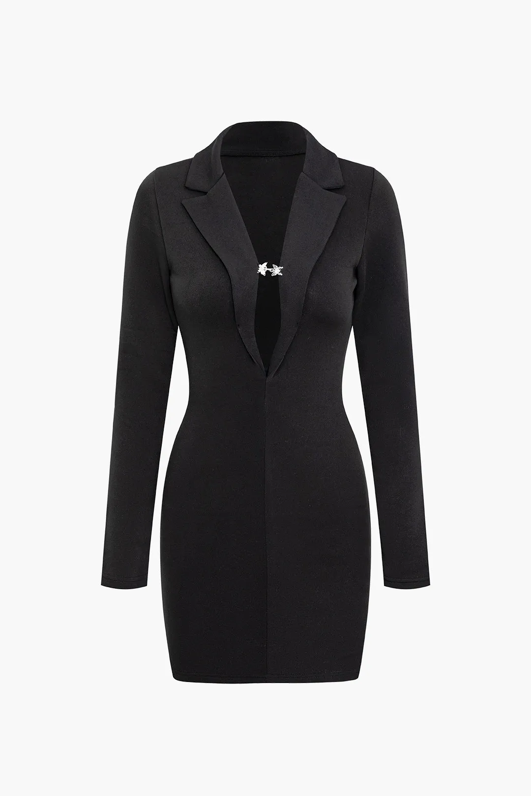 Deep V-Neck Long Sleeve Mini Dress sold by Micas